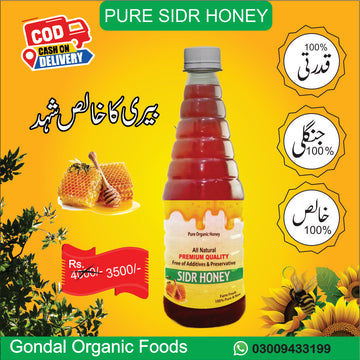 Herbal 100% Pure Acacia Natural Organic Bees Honey Bottle - Premium Export Quality - 1000grams - Sawat Origin - Purity Guaranteed